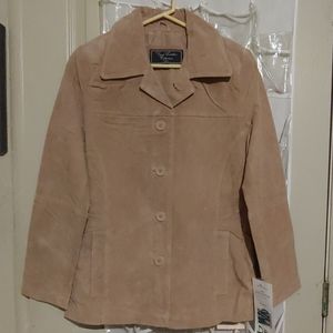 💚 Tan suede leather jacket